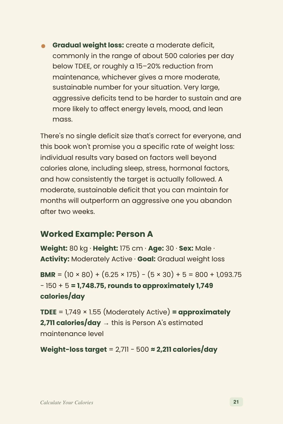 Worked Example: Calculate Your Calories